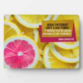 Mutig genug, um sich selbst zu sein fotoplatte (Vorderseite)