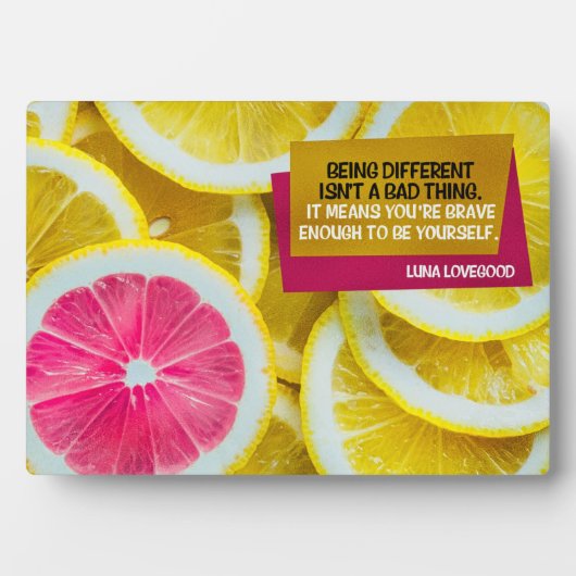 Mutig genug, um sich selbst zu sein fotoplatte (Vorderseite)