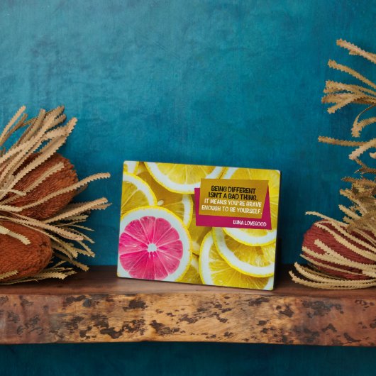 Mutig genug, um sich selbst zu sein fotoplatte (Seite)