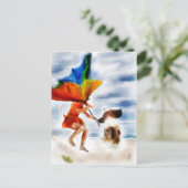 mutig handeln postkarte (Stehend Vorderseite)