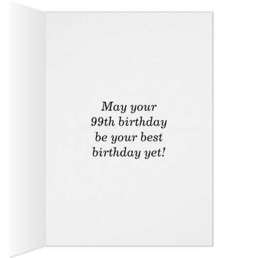 Mutig, lila, Imitat-Gold99. Geburtstag mit (Innen (Rechts))