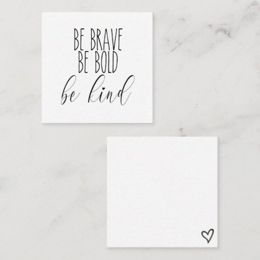 mutig sein, mutig sein, nette Visitenkarte sein, H (Vorne/Hinten)