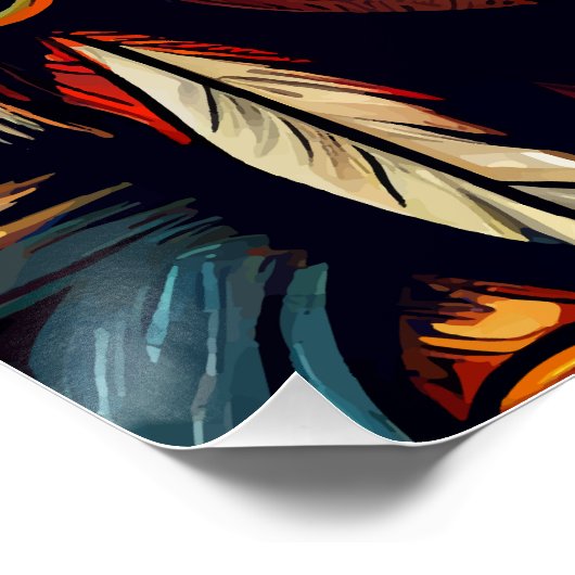 Mutig und kühl: Der Aztec-Krieger steigt Poster (Ecke)