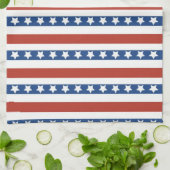 Mutig und Spaß 4. des Juli-US Flagge-Musters Geschirrtuch (Gefaltet)