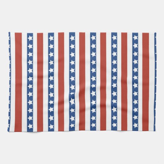 Mutig und Spaß 4. des Juli-US Flagge-Musters Geschirrtuch (Horizontal)