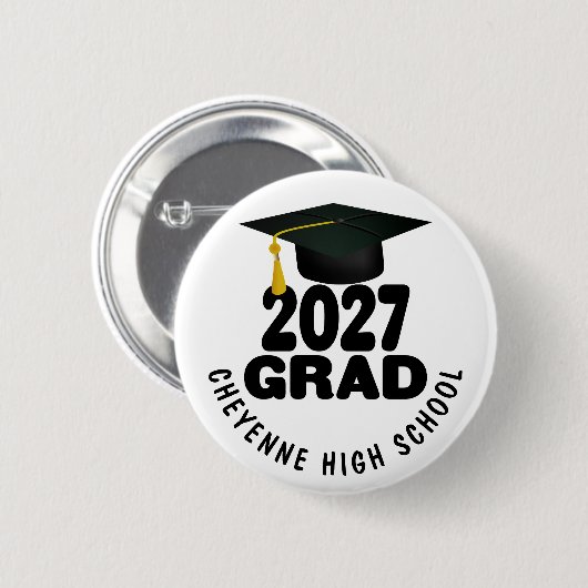 Mutige Abschlussklasse 2027 Button (Vorne & Hinten)