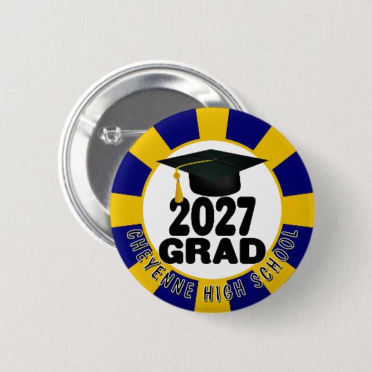 Mutige Abschlussklasse 2027 Button (Vorne & Hinten)