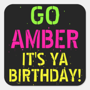 Mutige Achtzigerjahre/Neunzigerjahre Quadratischer Aufkleber