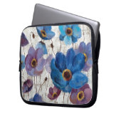 Mutige Anemonen Laptopschutzhülle (Vorderseite Links)