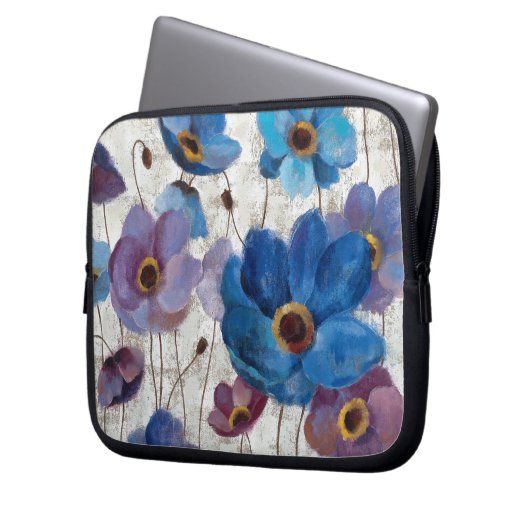 Mutige Anemonen Laptopschutzhülle (Vorderseite Links)