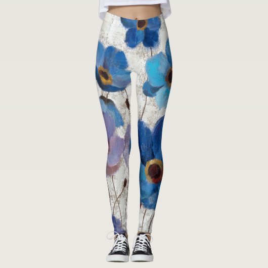 Mutige Anemonen Leggings (Vorderseite)