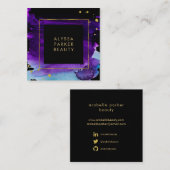 Mutige Aquarell-Spritzen-Gewohnheit Quadratische Visitenkarte (Vorne/Hinten)