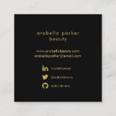 Mutige Aquarell-Spritzen-Gewohnheit Quadratische Visitenkarte (Rückseite)