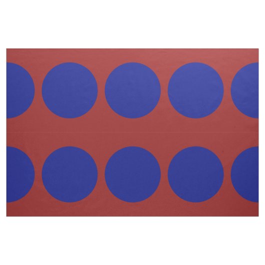 Mutige blaue Tupfen auf dunkelrotem geometrischem Stoff (Fat Quarter (45,7 x 55,9 cm))