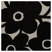 Mutige Blumen - Schwarzes Stoff (Muster)