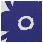 Mutige Blumen - tiefes Marine-Blau Stoff (Nahaufnahme)