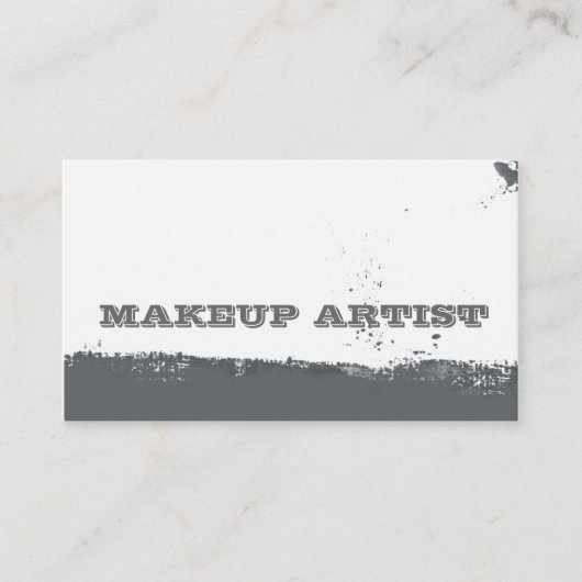 Mutige Brushstrokes-abstrakte graue Visitenkarte (Vorderseite)