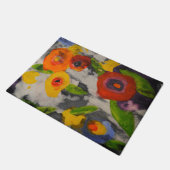 Mutige bunte moderne NachtBlumen-Fußmatte Fußmatte (Schrägansicht)