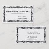 Mutige dekorative Grenze Visitenkarte (Vorne/Hinten)