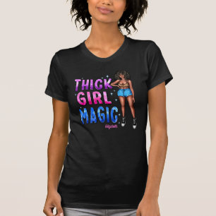 Mutige dicke schwarze Diva, die ihr Wesen annimmt T-Shirt