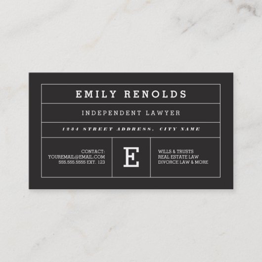 Mutige Eindrucks-Visitenkarten Visitenkarte (Vorderseite)