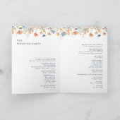 mutige, elegante blumengeschliffene Hochzeit Programm (Innenseite)