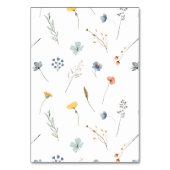 mutige elegante florale Hochzeitsfaltenbildung - P Tischnummer (Rückseite)