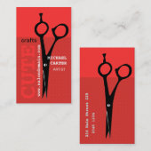 MUTIGE elegante moderne Crafty geckige Scheren Visitenkarte (Vorne/Hinten)