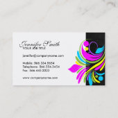 Mutige elegante Visitenkarten Visitenkarte (Rückseite)