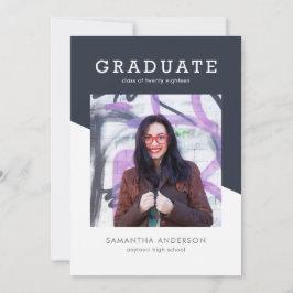 Mutige FarbAbschluss-Einladung Einladung