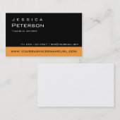 Mutige Farborange Finanzberater-Visitenkarten Visitenkarte (Vorne/Hinten)