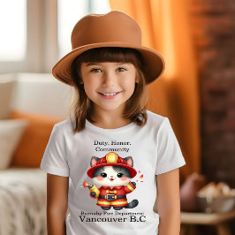 Mutige Feuerwehrkatze bereit retten! T-Shirt