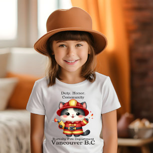 Mutige Feuerwehrkatze bereit retten! T-Shirt