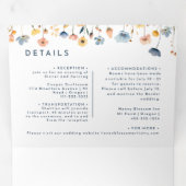 mutige florale Hochzeit in einem Dreifach Gefaltete Einladung (Innen Erste Seite)