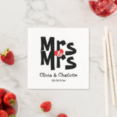 Mutige Frau und Mrs. Modern Lesbian Wedding Serviette (Beispiel)