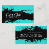 Mutige Friseursalon-Visitenkarten Visitenkarte (Vorne/Hinten)