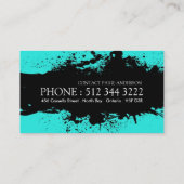 Mutige Friseursalon-Visitenkarten Visitenkarte (Rückseite)