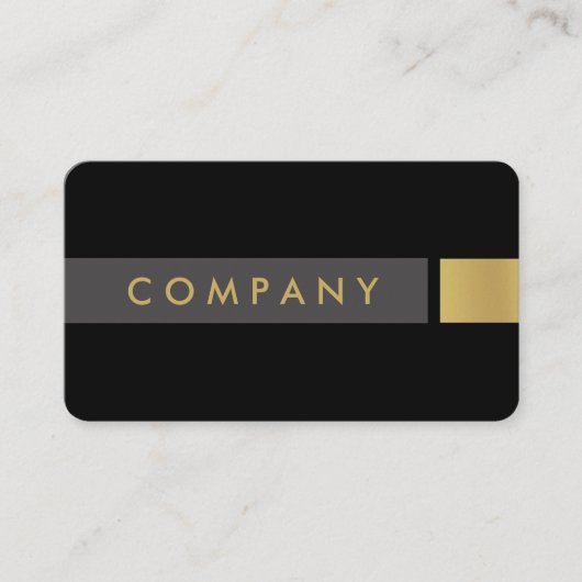 Mutige gebürstete Goldberufliche Geschäftskarte Visitenkarte (Vorderseite)