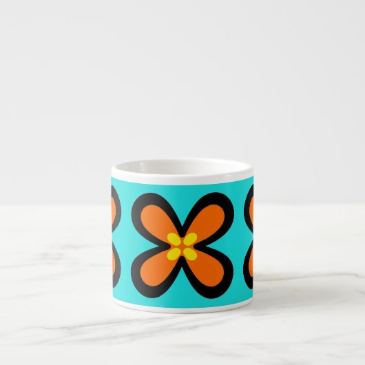 mutige grafische Blume CaféOlé 6oz. Espressoschale Espressotasse (Vorderseite)