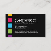 Mutige Haar-Stylist-Geschäfts-Karte Visitenkarte (Rückseite)