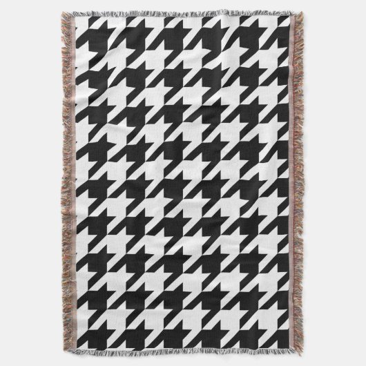 Mutige Hahnentrittmuster-Musterthrow-Decke Decke (Vorderseite Vertikal)