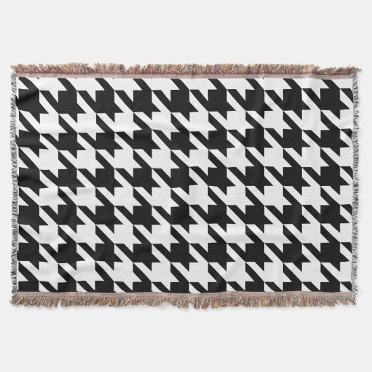 Mutige Hahnentrittmuster-Musterthrow-Decke Decke (Vorderseite)