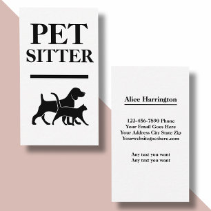 Mutige Haustier-Modell-Visitenkarten Visitenkarte