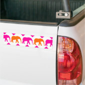 Mutige heißes Rosa-orange Elefant-Zickzack Autoaufkleber (Auf Lkw)