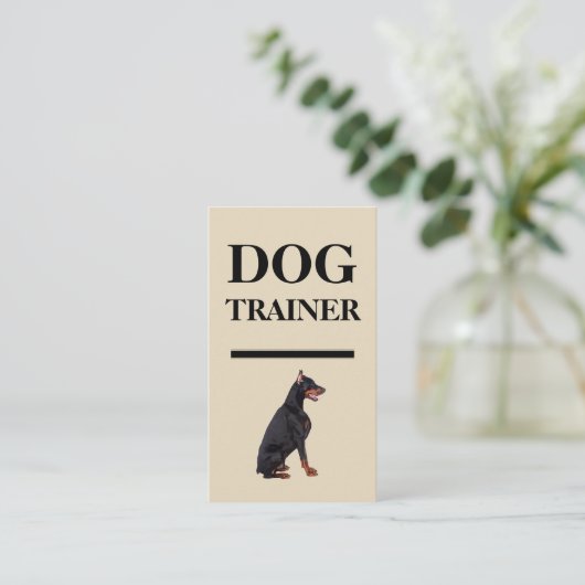 Mutige Hundetrainer-Visitenkarten Visitenkarte (Stehend Vorderseite)