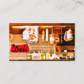 Mutige italienische Feinkostgeschäft-Visitenkarte Visitenkarte (Rückseite)