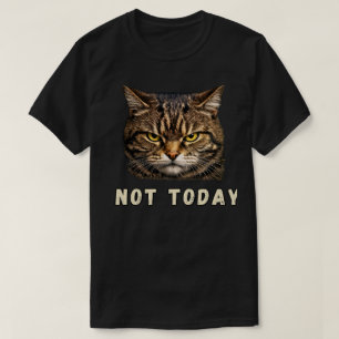 Mutige Katze Haltung Nicht Heute Minimalistisches T-Shirt