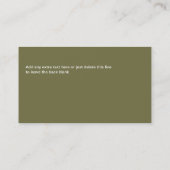 Mutige kommerzielle wirkliche visitenkarte (Rückseite)