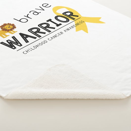 Mutige Krieger Krebs im Kindesalter Sherpa Blanket Sherpadecke (3/4)