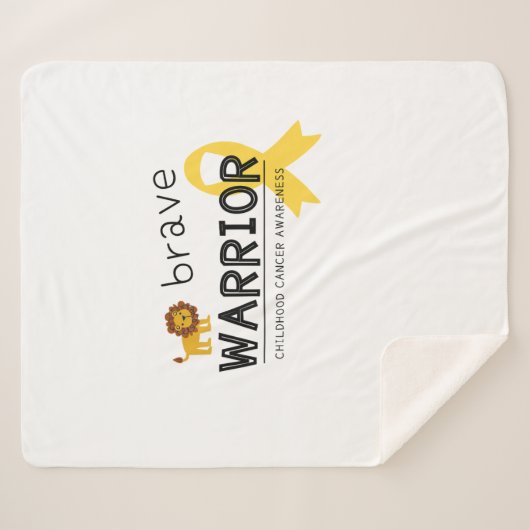Mutige Krieger Krebs im Kindesalter Sherpa Blanket Sherpadecke (Vorderseite (Horizontal))